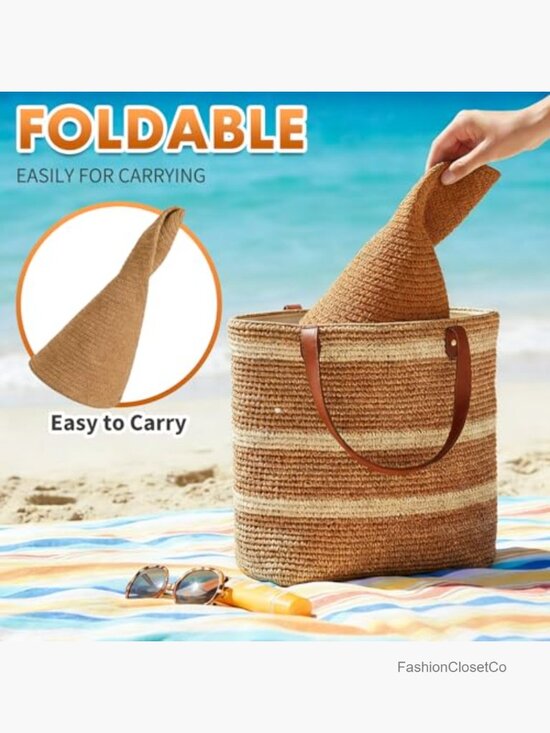 Wide Brim Sun Hat with UPF 80+, Packable Foldable Floppy Beach Hat main image 7